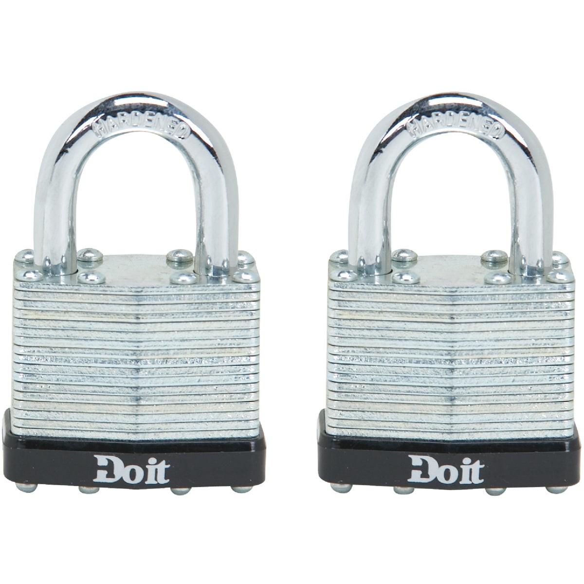 1-1/2 In. W. Laminated Steel Padlock (2-Pack)