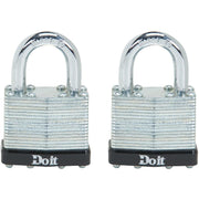 1-1/2 In. W. Laminated Steel Padlock (2-Pack)