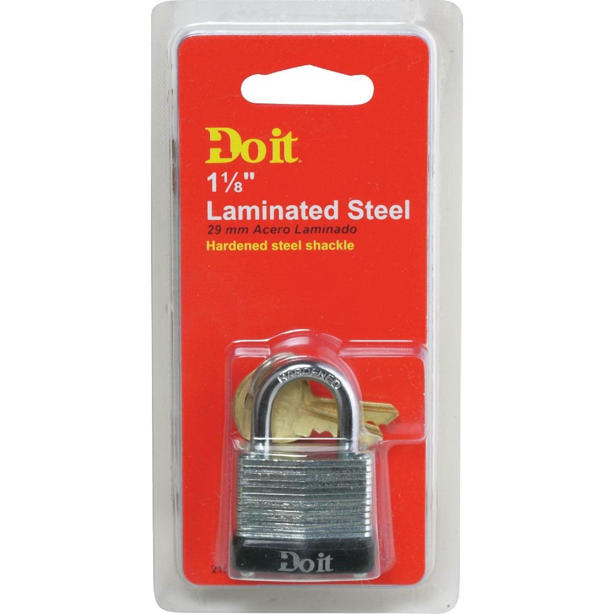 Laminated Steel 1-1/8" Pin Tumbler Padlock