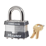1KA-2001 Master Lock Padlock, 1-3/4" Steel Laminated Padlock Keyed# 2001