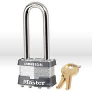 Padlock, PADLOCK, Keyed Alike, Hardened Steel, B= 2-1/2" (64mm), 1-3/4" (44mm) Wide, Laminated Steel body with Hardened Steel Shackle