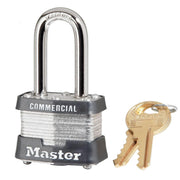 Master Lock Laminated Steel Padlock, #3KALJ, Key# 3755