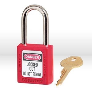 Padlock, 1 1/2 Safety Pad Lock Red