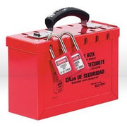 Padlock, Portable Red Group Lock Box