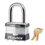 Padlock, Laminated Steel, 2 Inch W, 1-1/2 Inch Shackle L