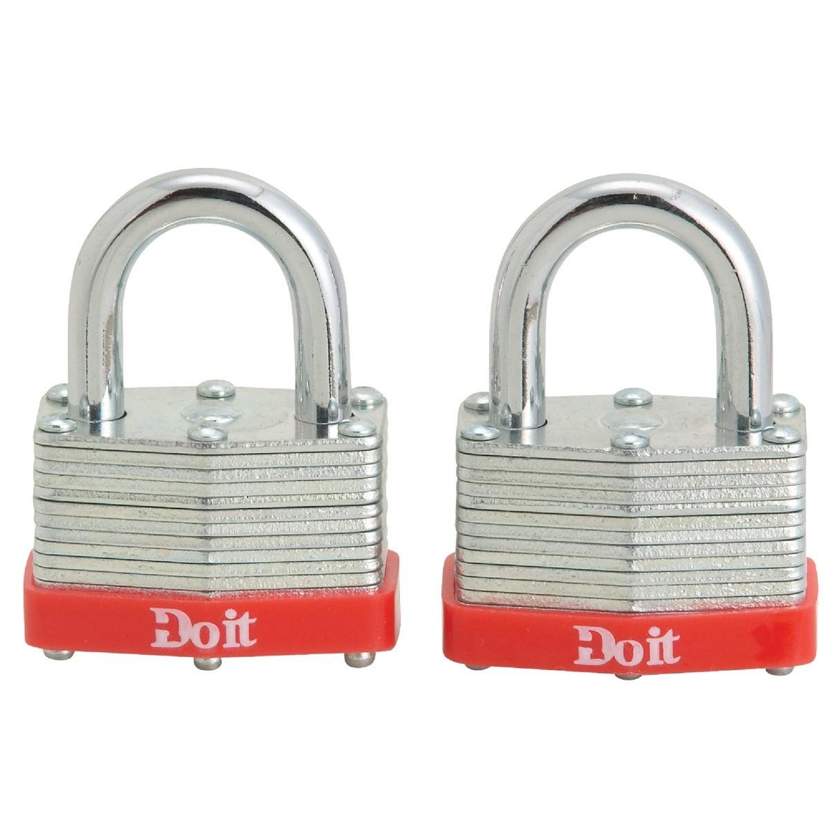 Warded Steel Keyed Padlocks (2-Pack)