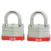 Warded Steel Keyed Padlocks (2-Pack)
