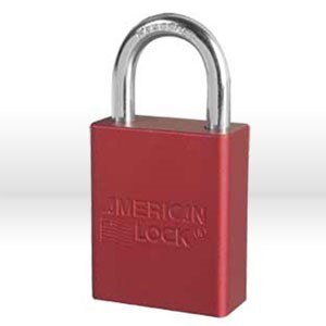 MASTERLOCK AMERICAN LOCK Lockout Padlock, Keyed Different, Body Material: Aluminum, 5 Pin Tumbler, Finish: Anodized, Color: Yellow