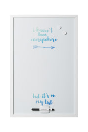 MasterVision Magnetic Dry Erase Quote Travel Board 16x24" White Frame