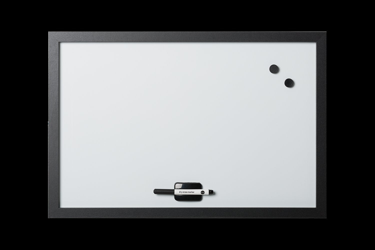 MasterVision White Magnetic Dry Erase Board 18x24" Black Frame