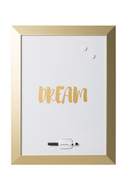 MasterVision Quote "DREAM" Magnetic Dry Erase Board 18x24" Gold Frame