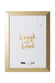 MasterVision Quote "LOL" Magnetic Dry Erase Board 18x24" Gold Frame