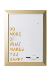 MasterVision Quote "DO MORE..." Magnetic Dry Erase Board 18x24" Gold Frame