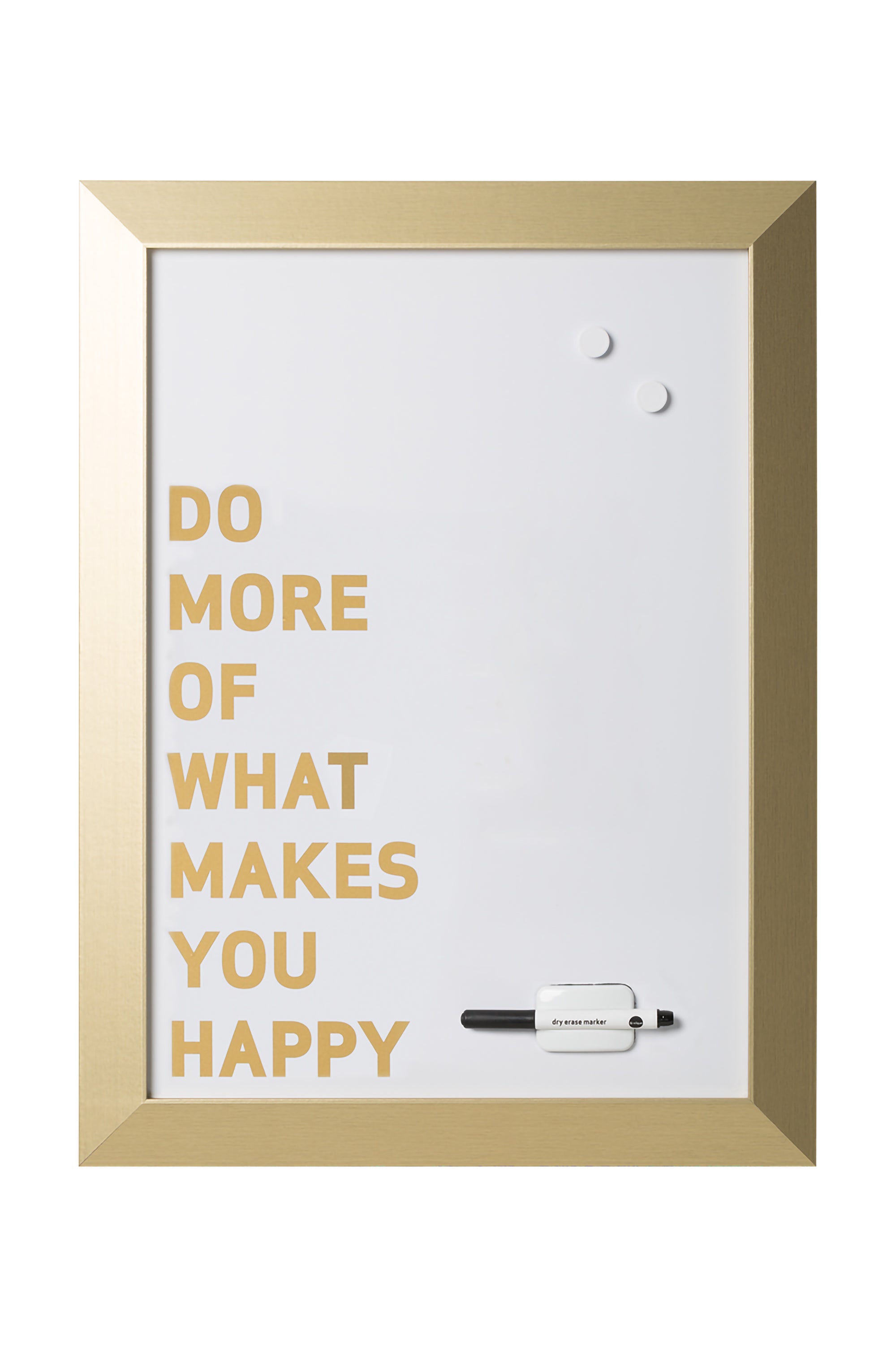 MasterVision Quote "DO MORE..." Magnetic Dry Erase Board 18x24" Gold Frame