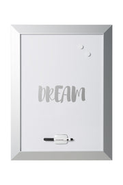 MasterVision Quote "DREAM" Magnetic Dry Erase Board 18x24" Silver Frame