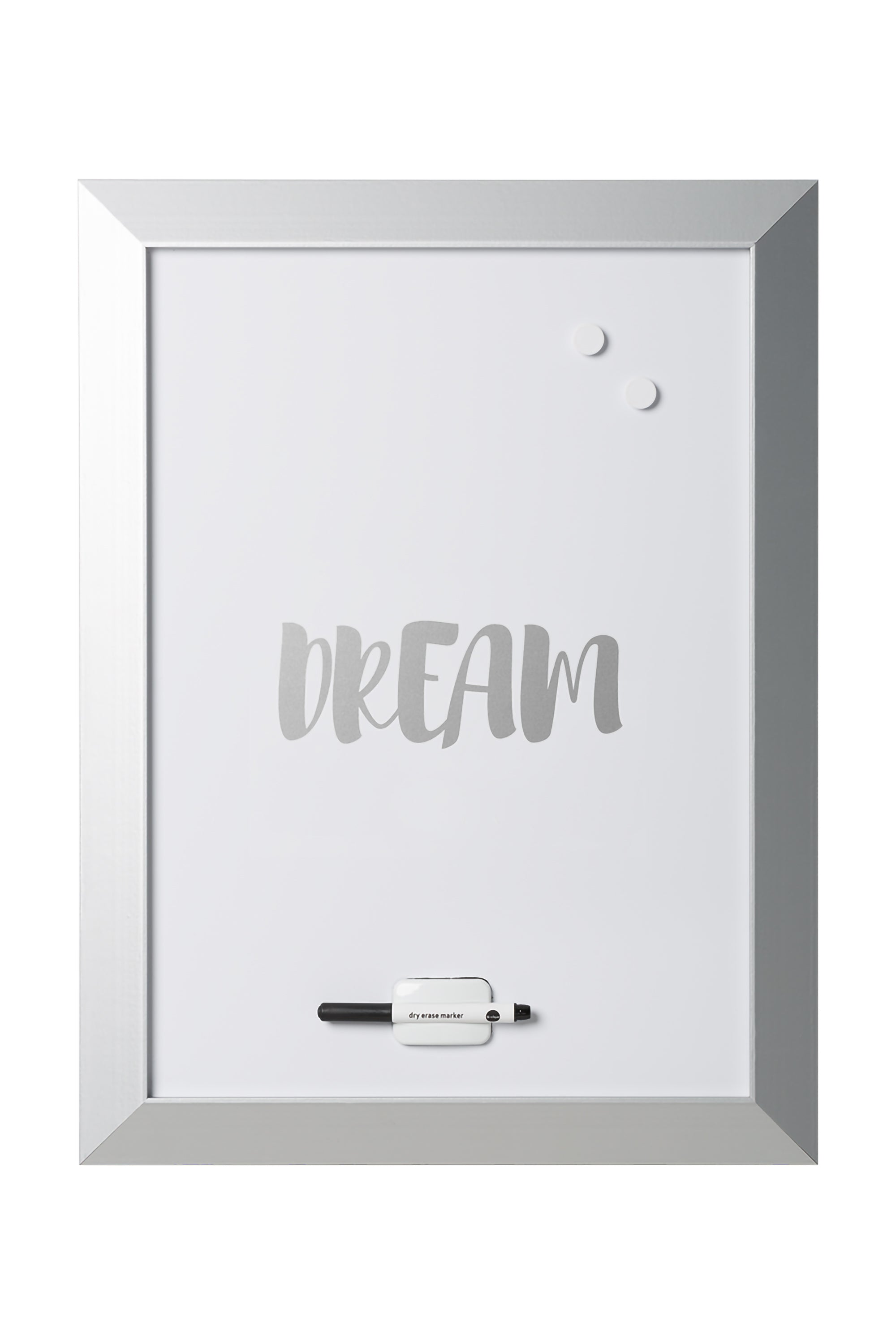 MasterVision Quote "DREAM" Magnetic Dry Erase Board 18x24" Silver Frame