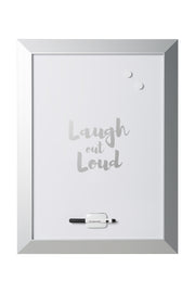 MasterVision Quote "LOL" Magnetic Dry Erase Board 18x24" Silver Frame