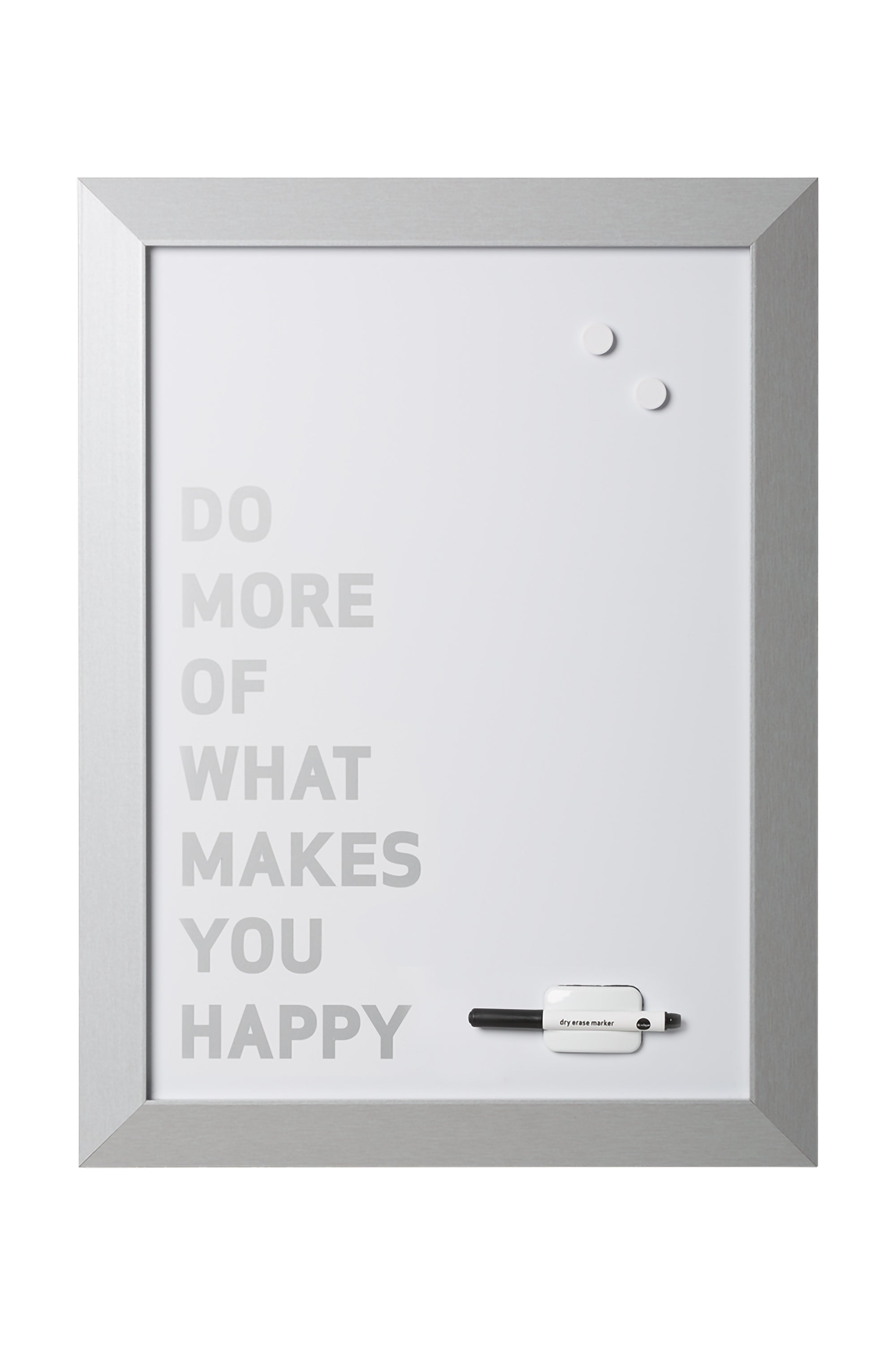 MasterVision Quote "DO MORE..." Magnetic Dry Erase Board 18x24" Silver Frame