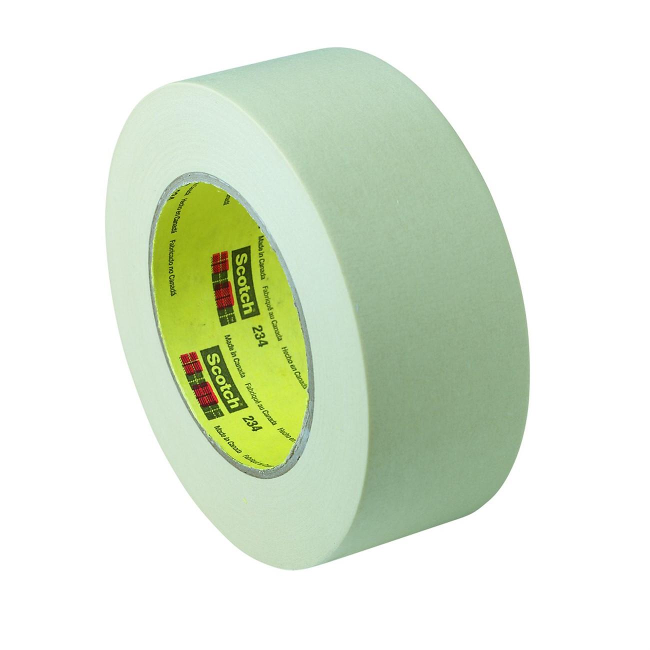 7000048944 3M™ 234 Masking Tape, Tan, 1.88 Inch W, 60.14 yd L, Rubber, 5.9 mil