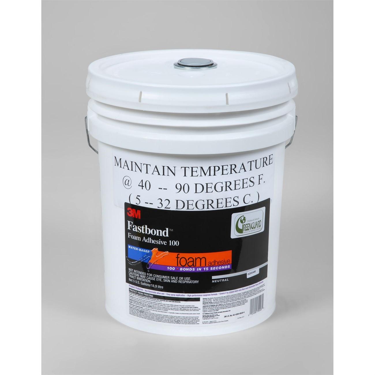 3M(TM) Fastbond(TM) Foam Adhesive 100NF Neutral, 5 gal pail, 1 per case