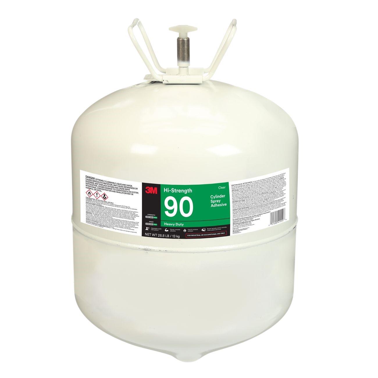 3M(TM) Scotch-Weld(TM) Hi-Strength 90 Cylinder Spray Adhesive Clear, Large Cylinder (Net Weight 28.8 Pounds), 1 per case - NOT FOR CONSUMER/RETAIL SALE OR USE