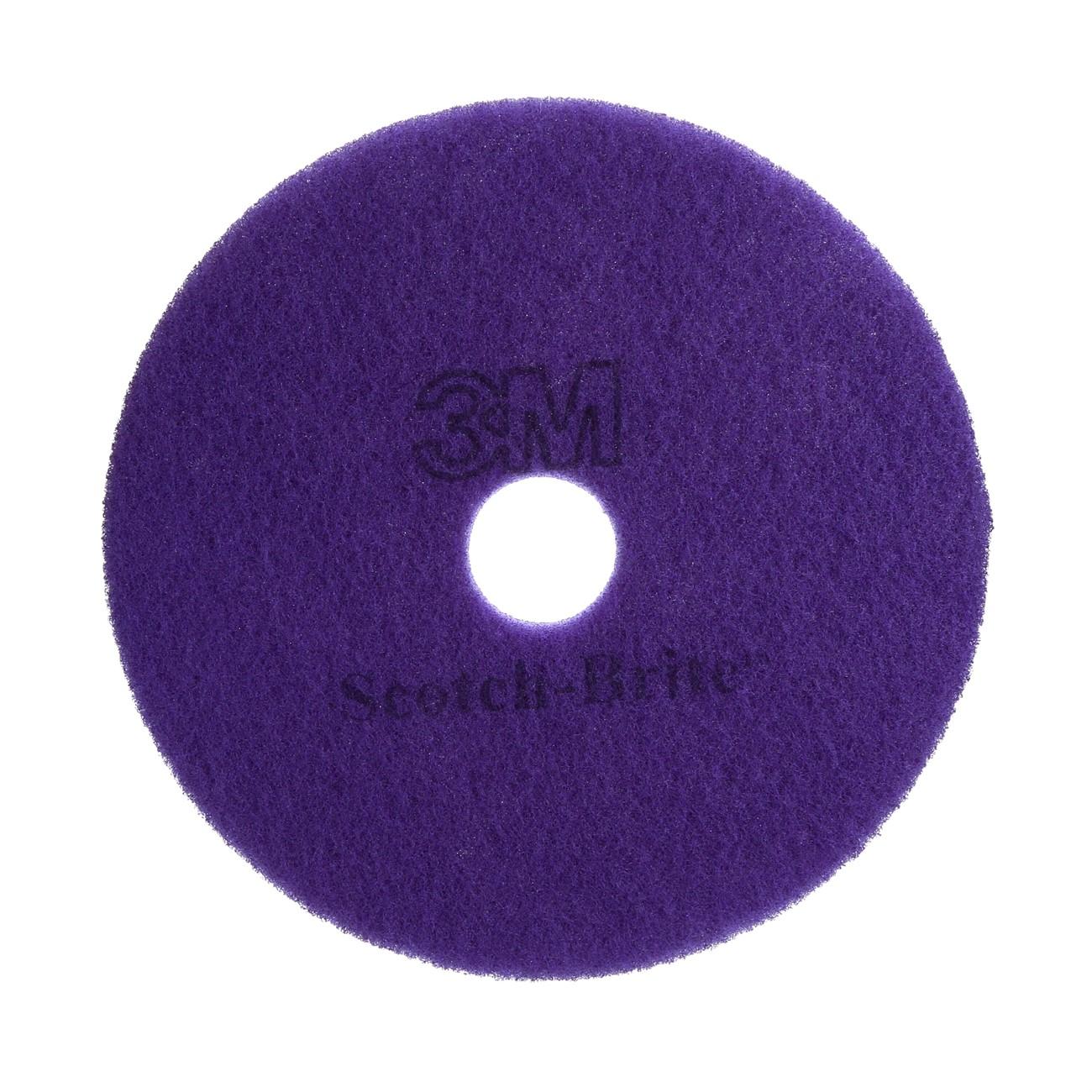 Scotch-Brite Purple Diamond Floor Pad Plus, 27 in, 5/Case