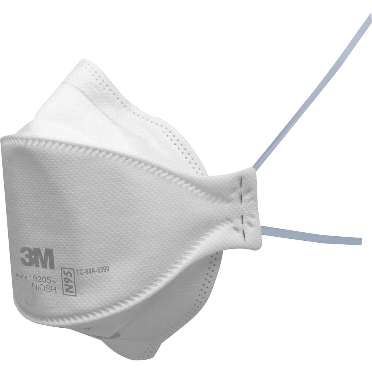Disposable Respirator, Aura™, 9205+, Particulate, Standard, 440/CS