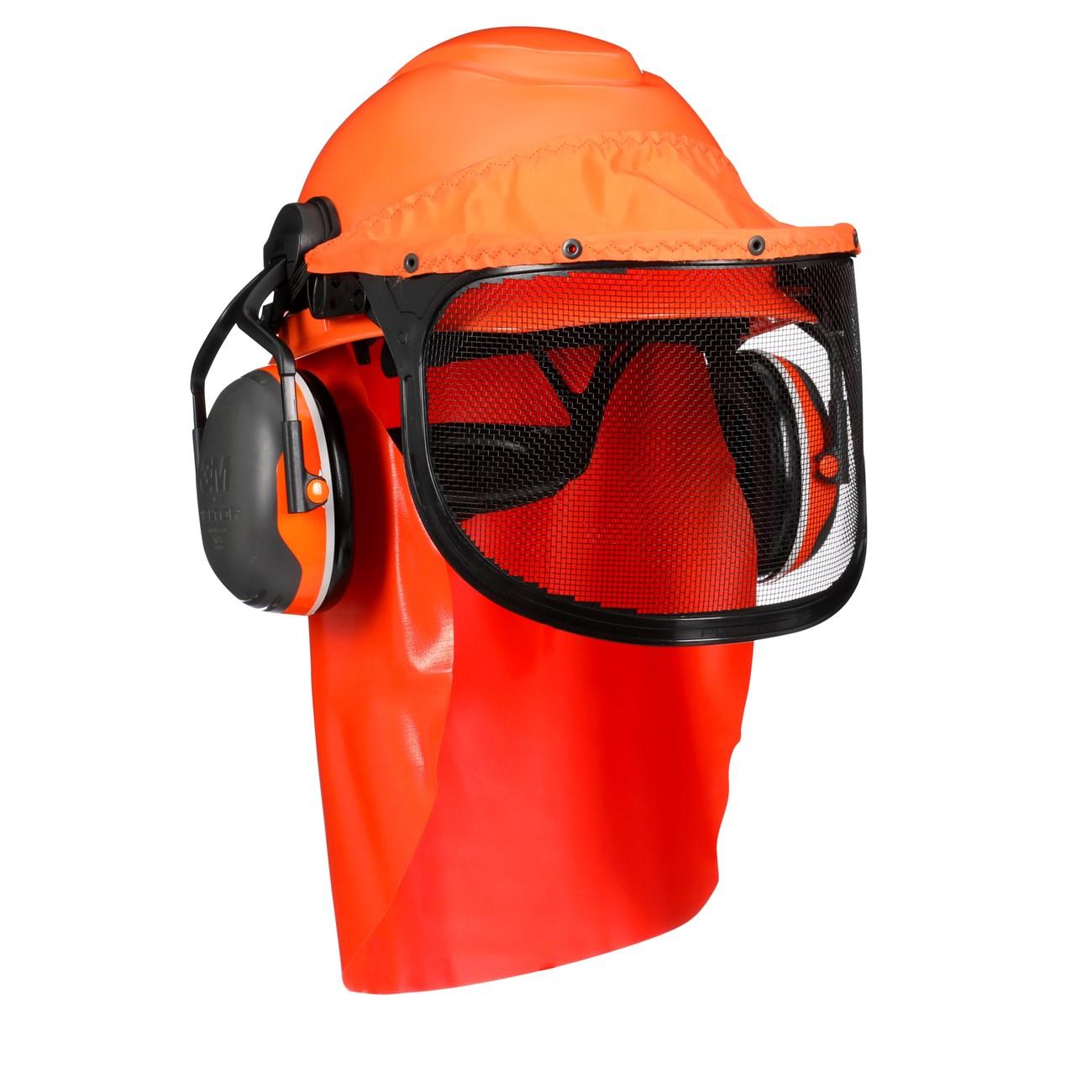 3M LumberJack Hard Hat System H-706SFRFK-UV, Pressure Diffusion Suspension, Uvicator, Mesh Visor, Rainshield, Ear Muffs, 1/Case