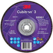 Cut and Grind Wheel, Cubitron 3, 6 Inch Dia, 10 EA/CS