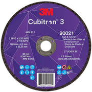 Cut and Grind Wheel, Cubitron 3, 7 Inch Dia, 10 EA/BX