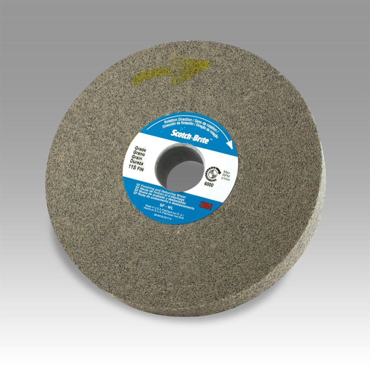 Wheel, LD-WL, Convolute/Deburring, 6 Inch Dia, 1 Inch Arbor, 3/CS