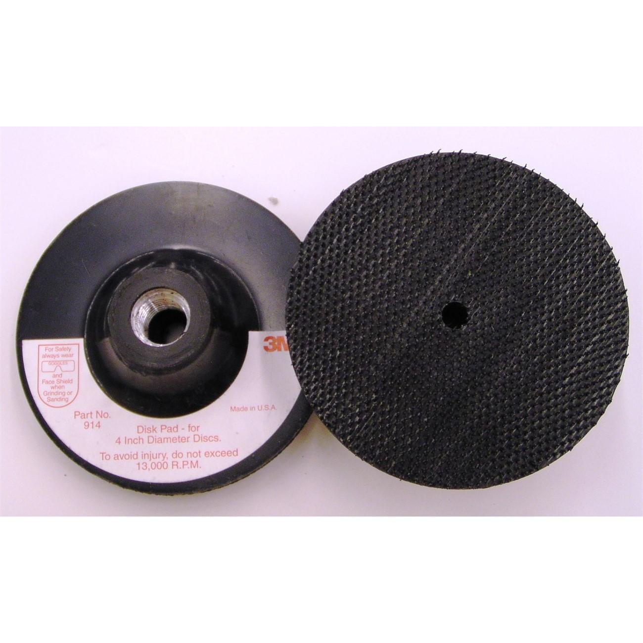 3M Disc Pad Holder 914, 4 in x 1/8 in x 3/8 in 5/8-11 Internal, 1 per case