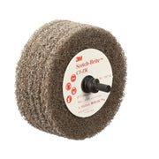 Scotch-Brite Roloc+ Cut and Polish Flap Brush, 3 in x 1-3/8 in A MED, 10 per case