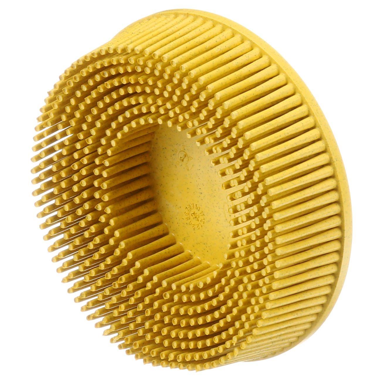 Scotch-Brite Roloc Bristle Disc, 3 in x 5/8 Tapered 80, 40 per case