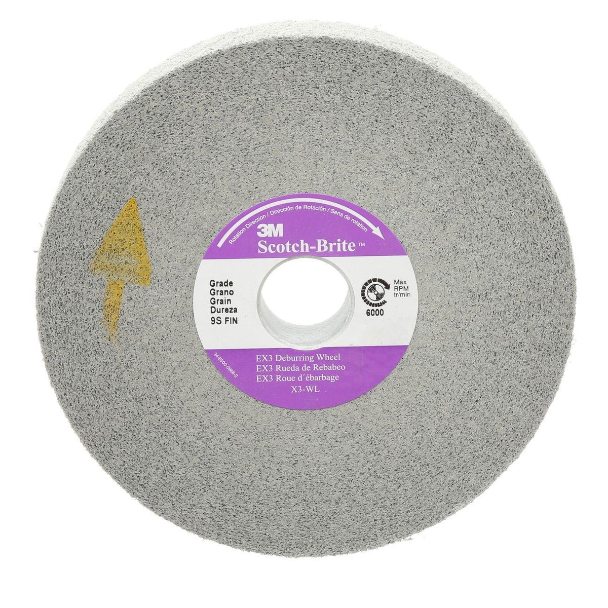 Wheel, X3-WL, Convolute/Deburring, 6 Inch Dia, AO, 3/CS