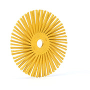 Bristle Disc, 3 Inch Dia, 80 Grit, Ceramic, Curved, Yellow, 40/CS