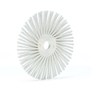 Bristle Disc, 3 Inch Dia, P120 Grit, Ceramic, Curved, White, 40/CS