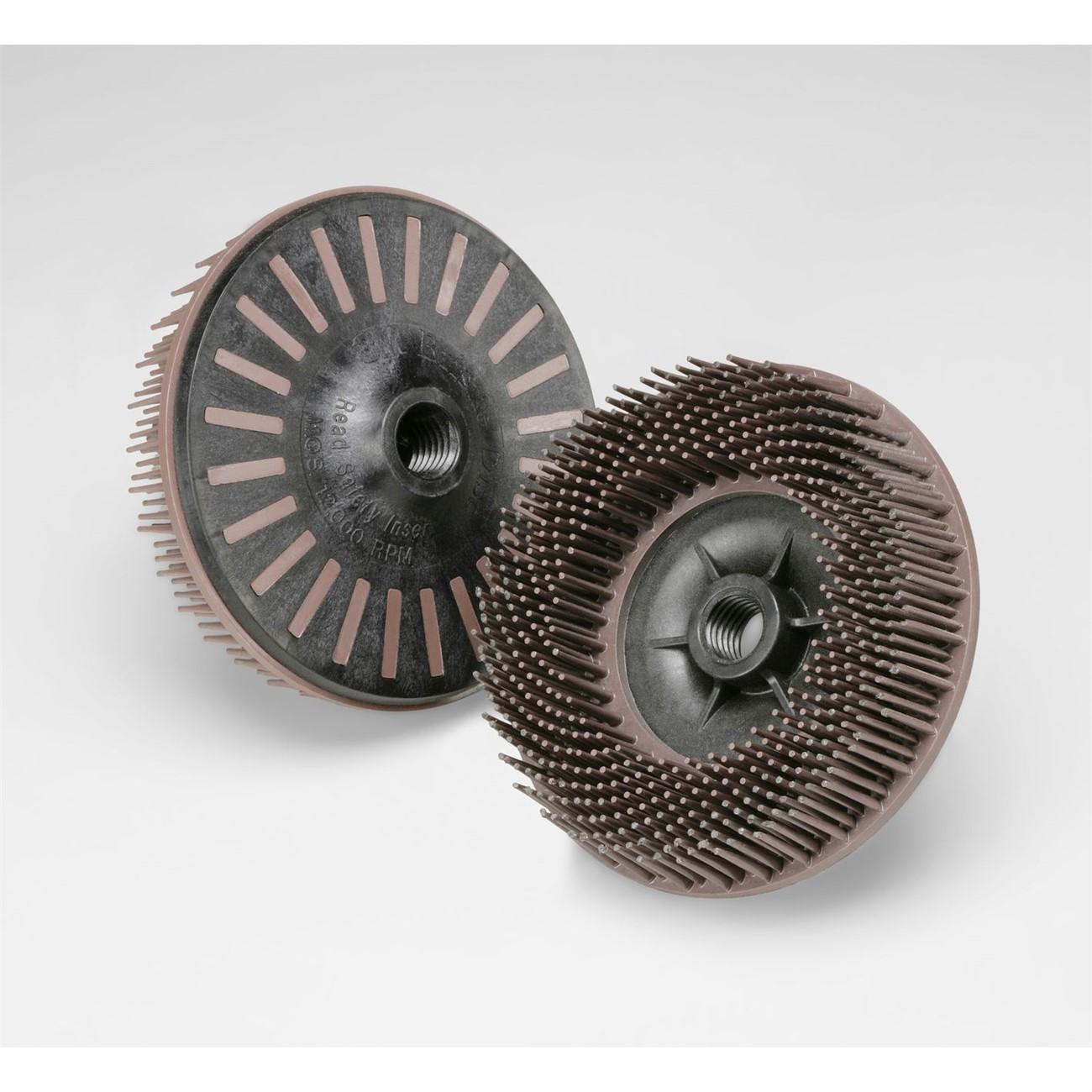 Bristle Disc, 4 1/2 Inch Dia, 36 Grit, Ceramic, Straight, 10/CS