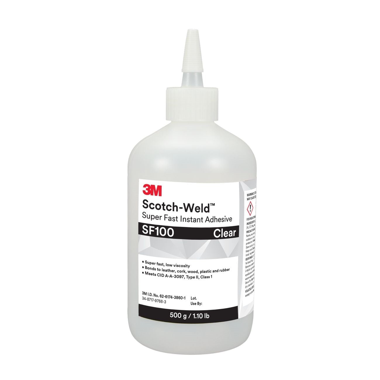 3M(TM) Scotch-Weld(TM) Super Fast Instant Adhesive SF100 Clear, 1 Pound, 1 per case