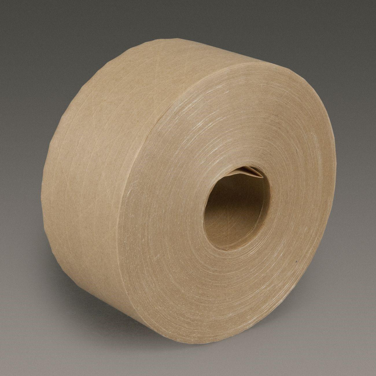 3M(TM) Water Activated Paper Tape 6145 Natural Light Duty Reinforced, 72 mm x 450 ft, 10 rolls per case Bulk