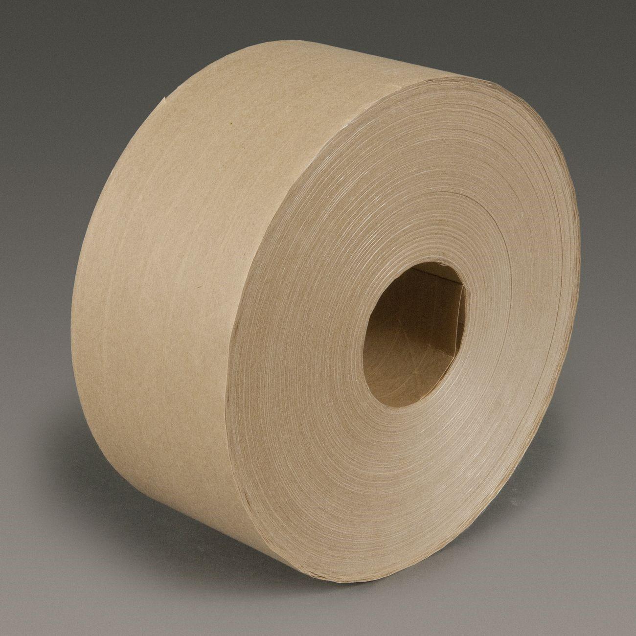 3M(TM) Water Activated Paper Tape 6147 Natural Performance Reinforced, 3 in x 450 ft, 10 rolls per case Bulk