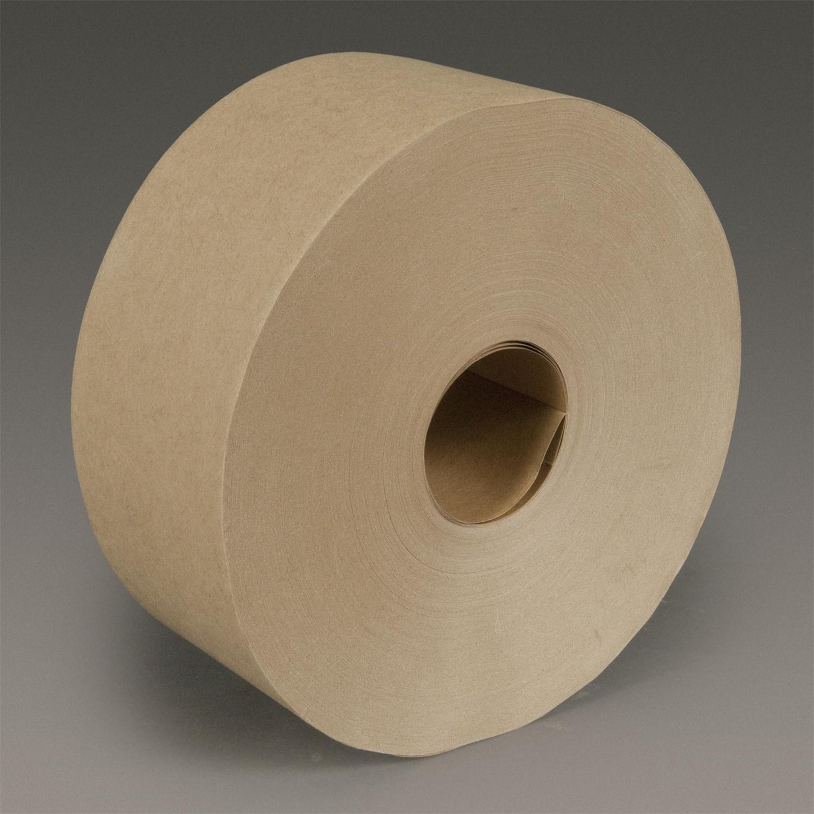 3M(TM) Water Activated Paper Tape 6142 Natural Medium Duty, 3 in x 600 ft, 10 rolls per case Bulk