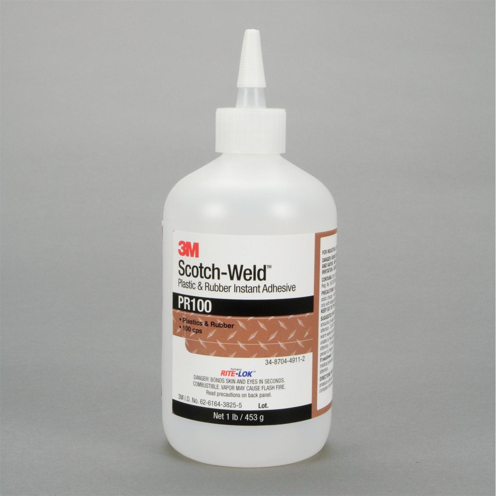 3M(TM) Scotch-Weld(TM) Plastic & Rubber Instant Adhesive PR100 Clear, 1 Pound, 1 per case