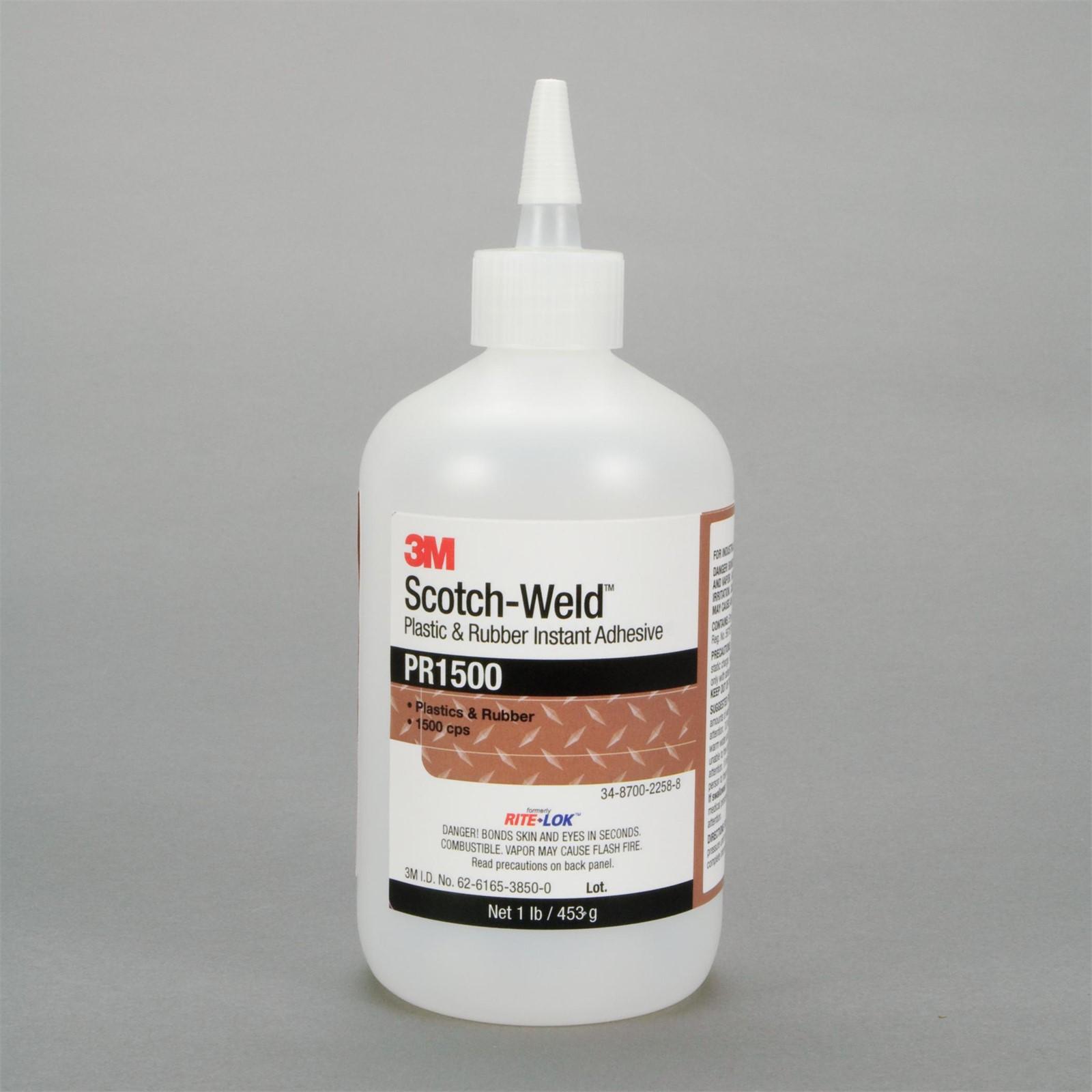 3M(TM) Scotch-Weld(TM) Plastic & Rubber Instant Adhesive PR1500 Clear, 1 Pound, 1 per case