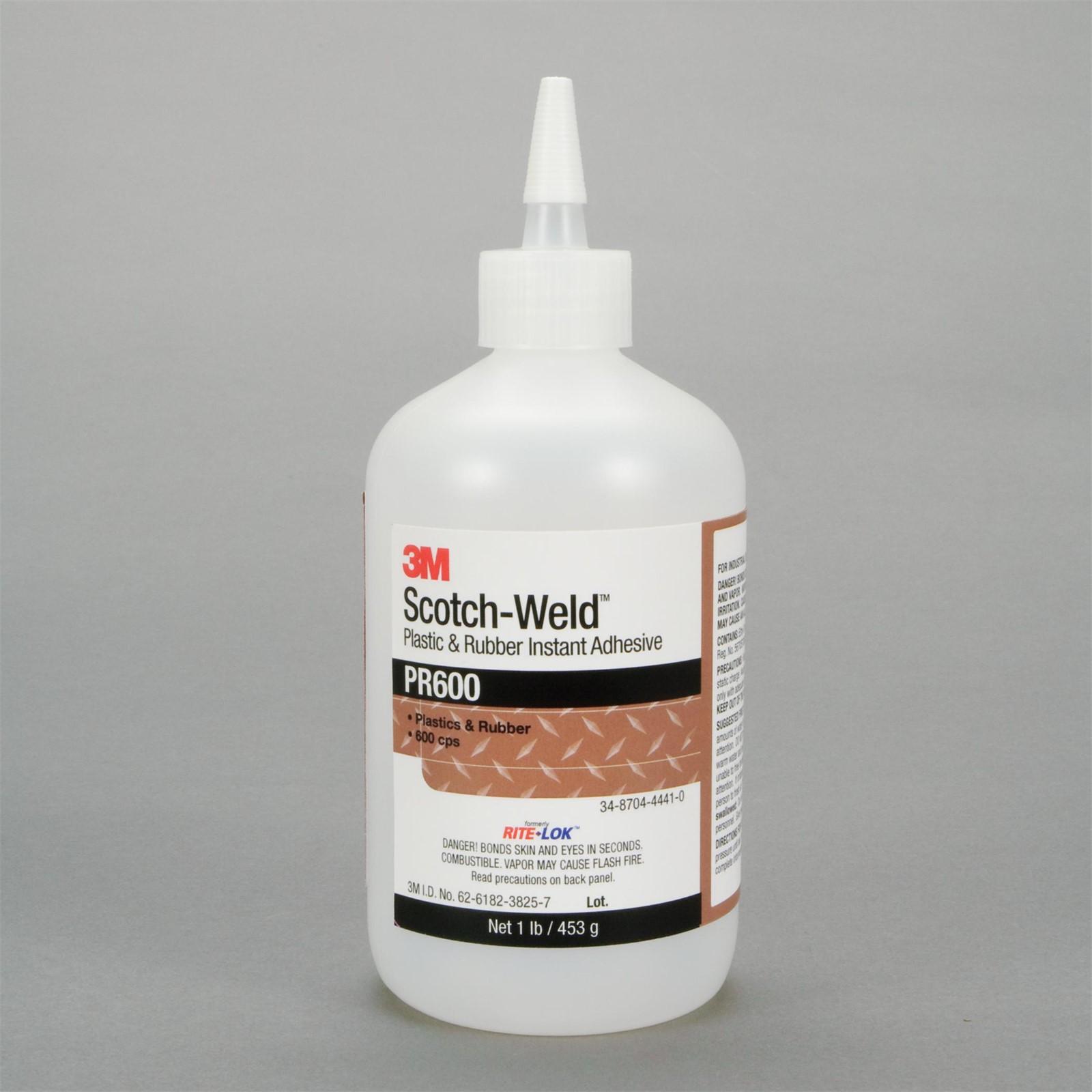 3M(TM) Scotch-Weld(TM) Plastic & Rubber Instant Adhesive PR600 Clear, 1 Pound, 1 per case