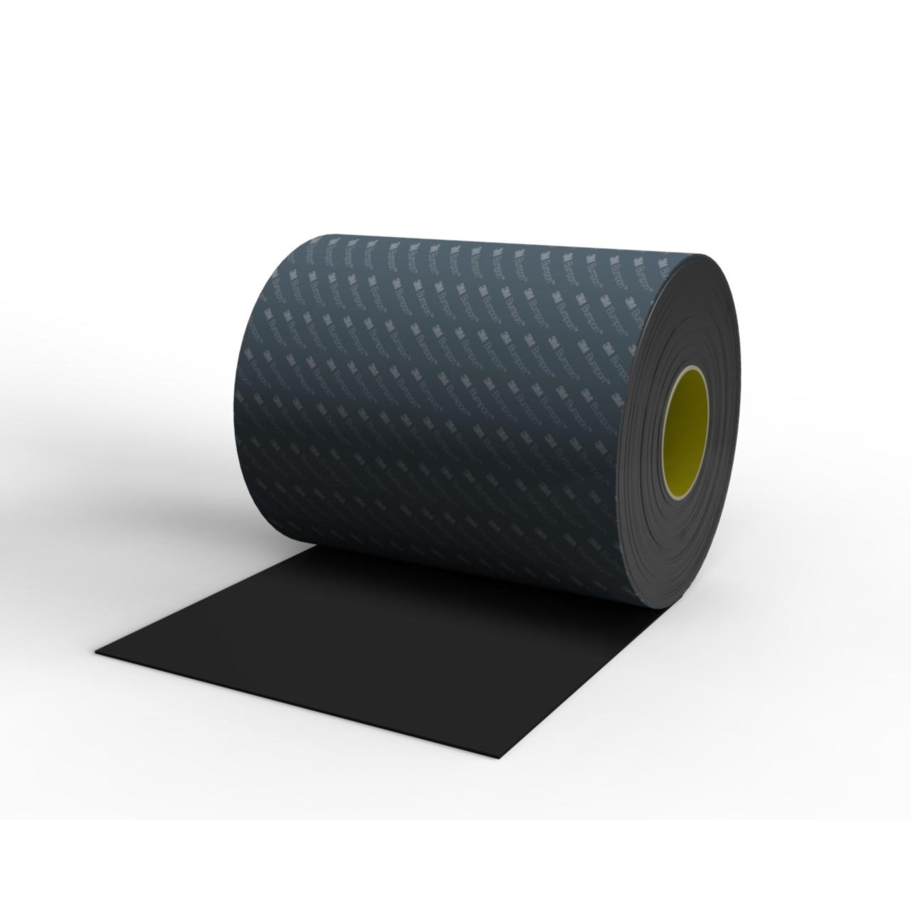 3M(TM) Bumpon(TM) Resilient Rollstock SJ5832 Black R30FL, 9.0 in x 72 yd, 1 per case