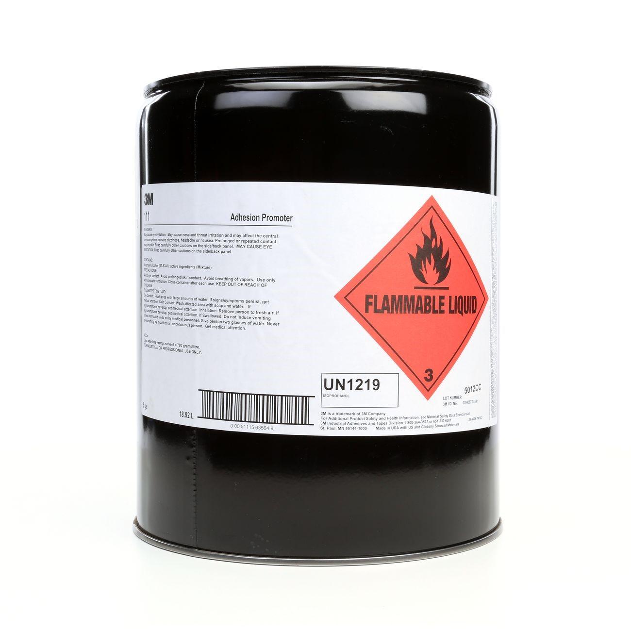 3M(TM) Adhesion Promoter 111, 5 Gallon Pail, 1 pail per case