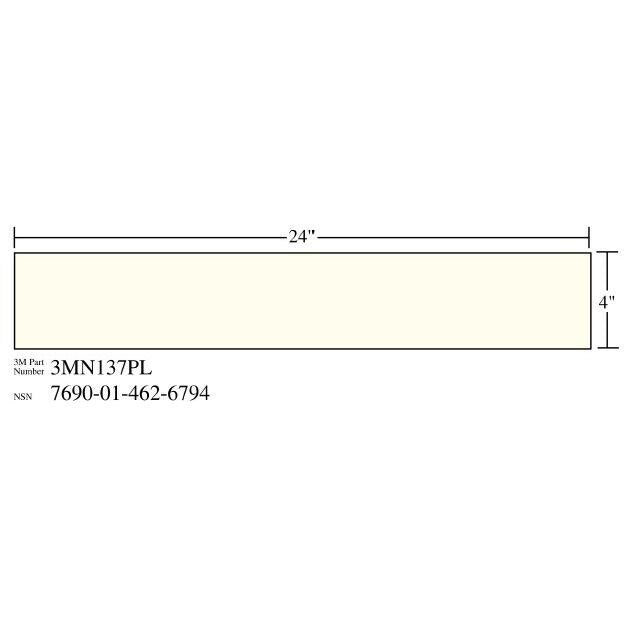 3M(TM) Scotchcal(TM) Luminous Film 3MN137Pl "Flight Deck and Hangar",  24 in x 4 in, 10 per package