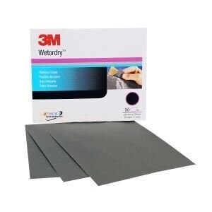 3M Imperial Wetordry Sheet, Size: 9" x 11", Model: 2000A, Packaging Qty: 50 sheets per sleeve - 5 sleeves per case