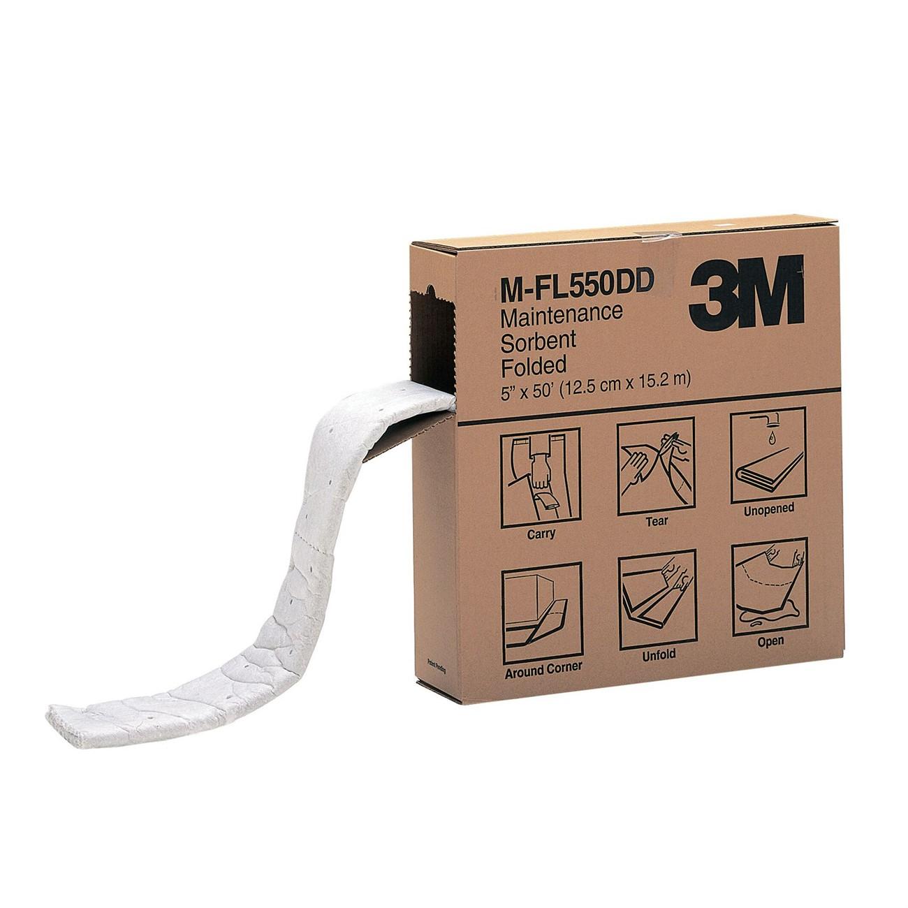 3M(TM) Maintenance Sorbent Folded M-FL550DD/M-F2001/07172(AAD), Environmental Safety Product, High Capacity, 3 ea/cs